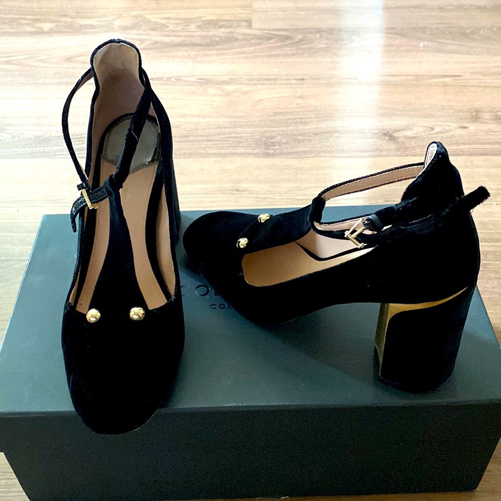 Cole Haan T strap pumps